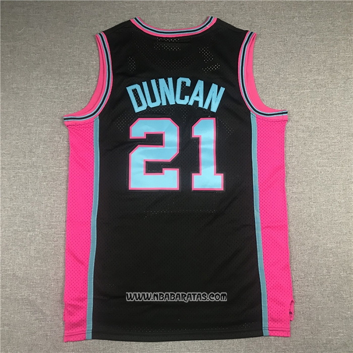 Camiseta San Antonio Spurs Tim Duncan #21 Mitchell & Ness 1998-99 Negro
